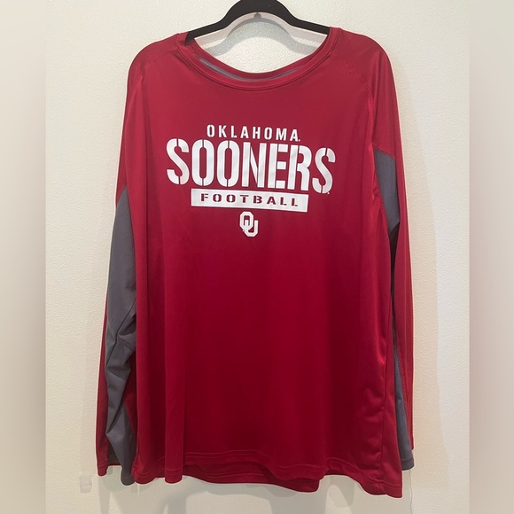 Russell Athletic Red and Gray Long Sleeve Shirt - Picture 1 of 6